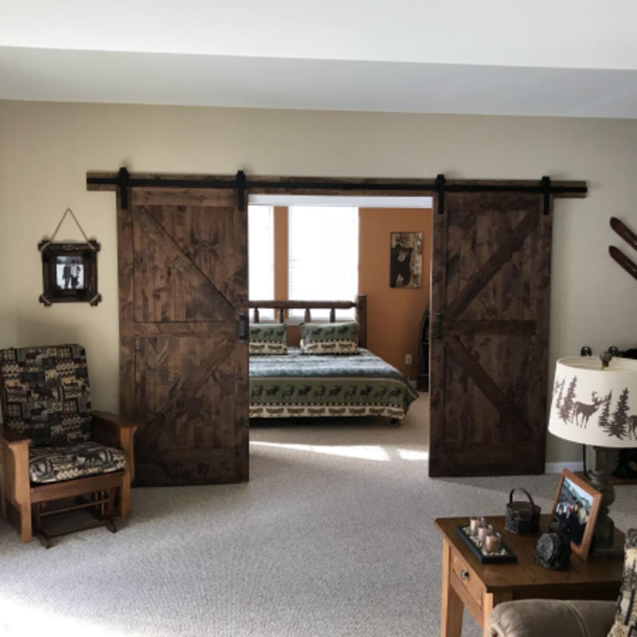 Barn door bedroom set