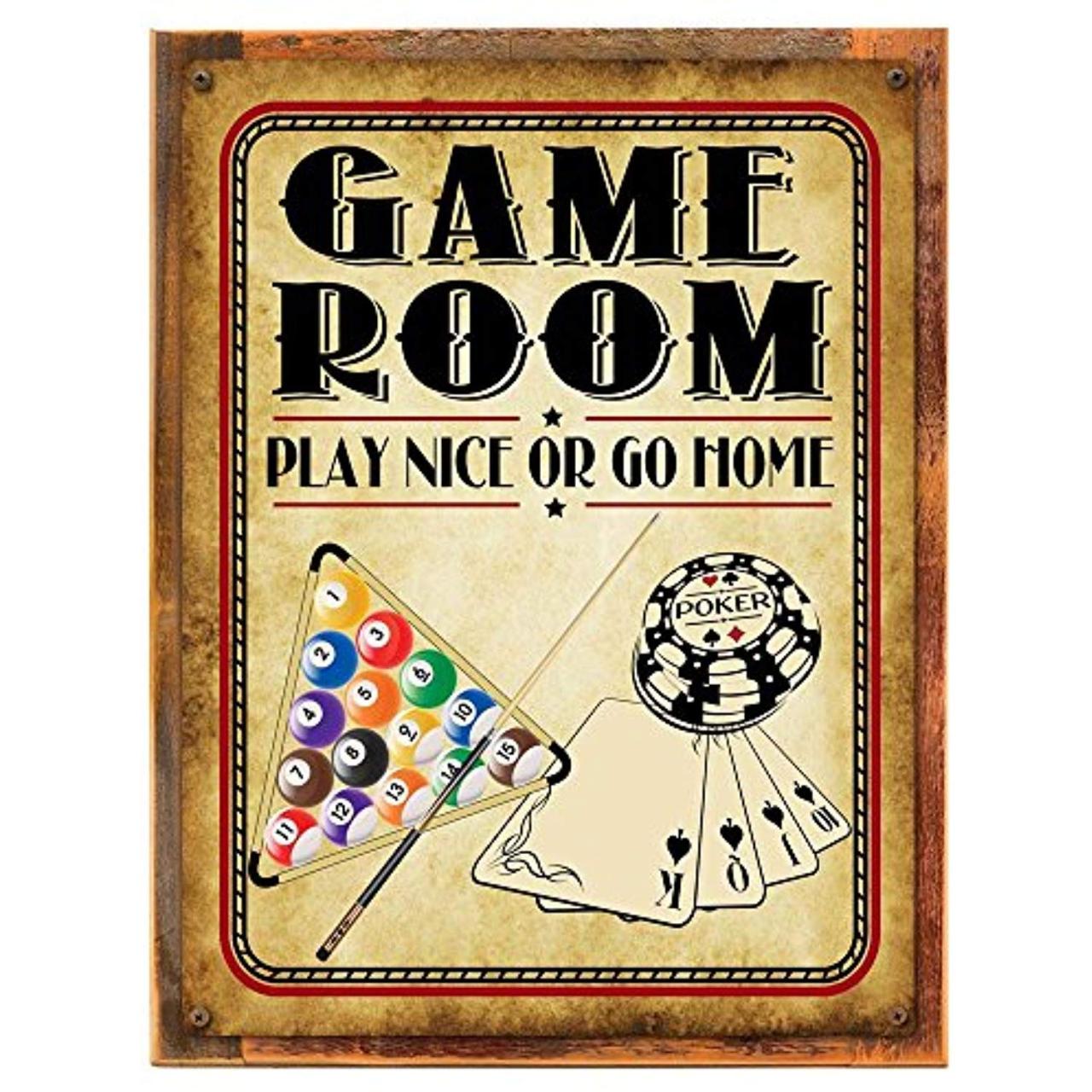 Room game signs sign wall board mydoorsign