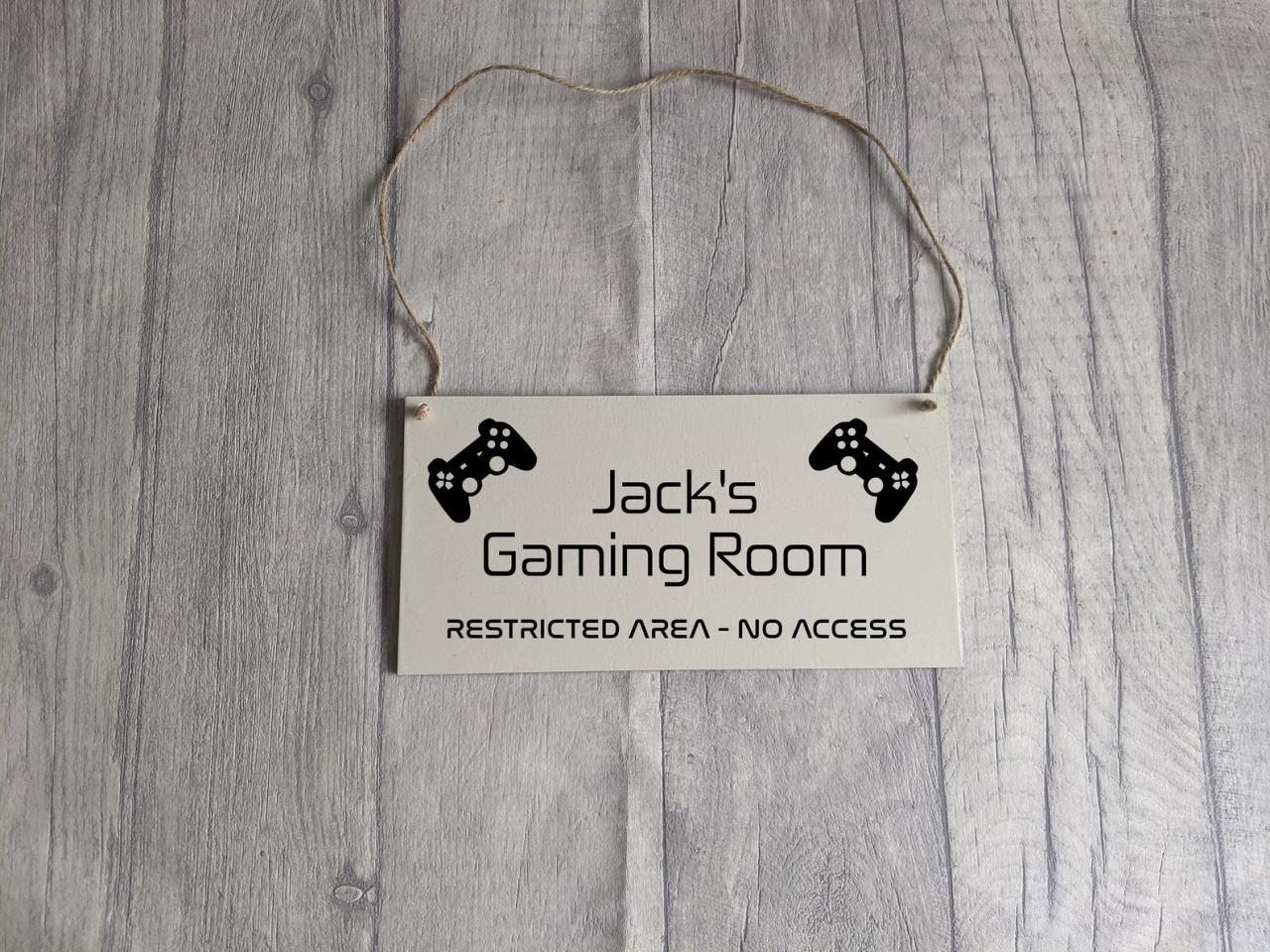Room game sign signs arcade gamer gameroom theater personalized decorations retro accessories games wall vintage amazon tin plaque
