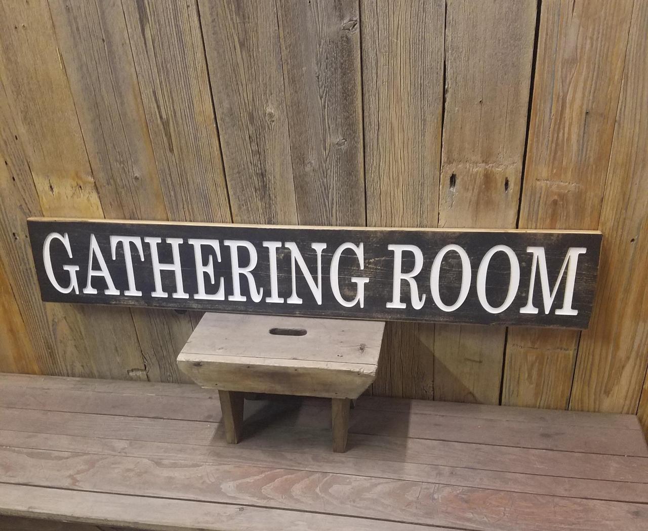 Sign dining room grain cottage wood