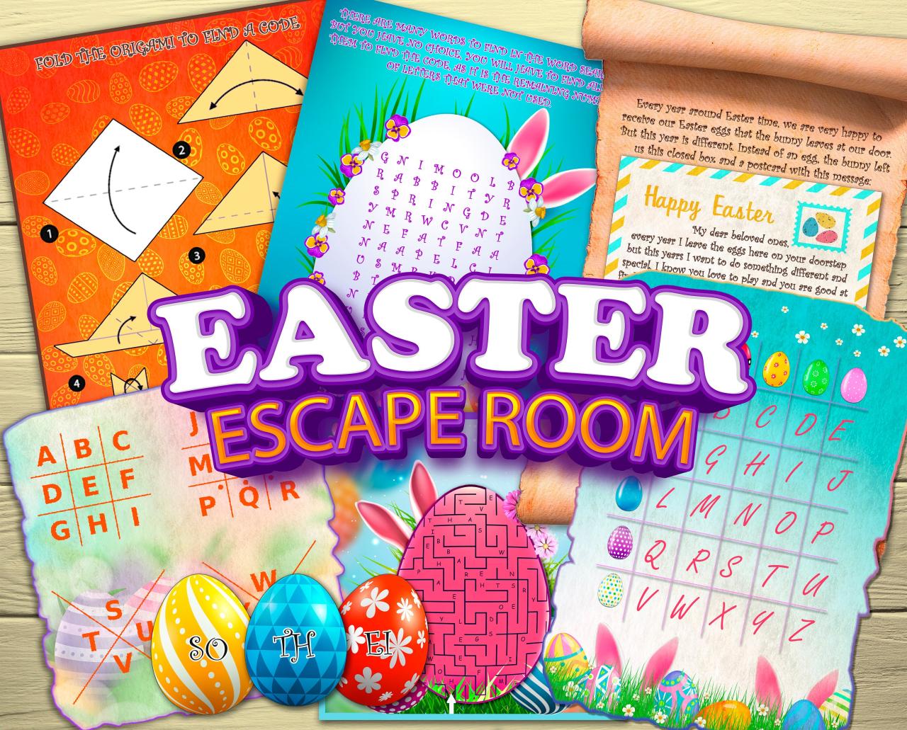 Easter escape room choose board kids