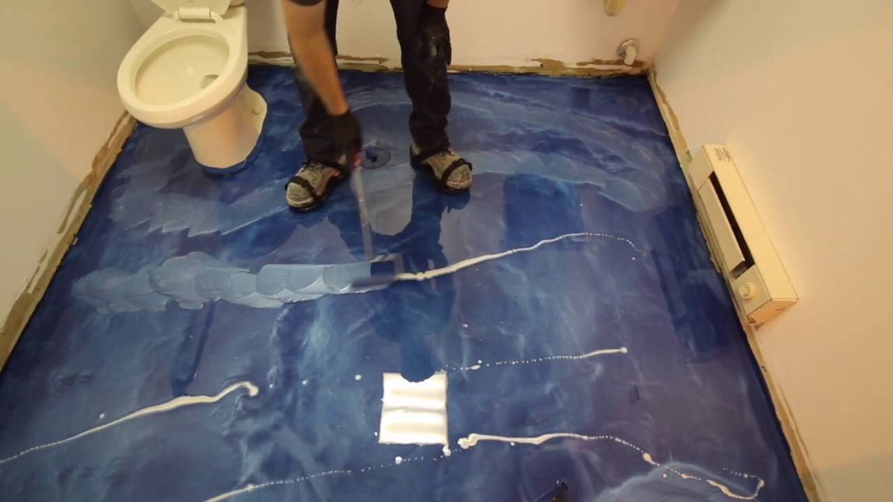 Epoxy floor bathroom