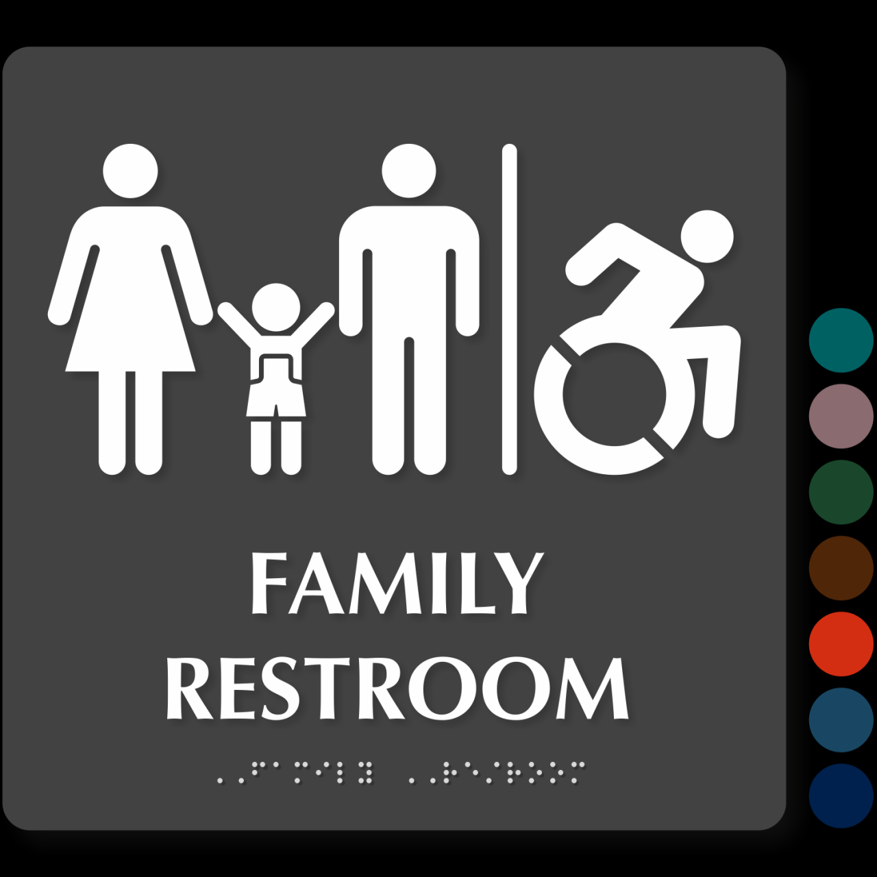 Family restroom sign